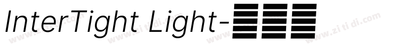 InterTight Light字体转换